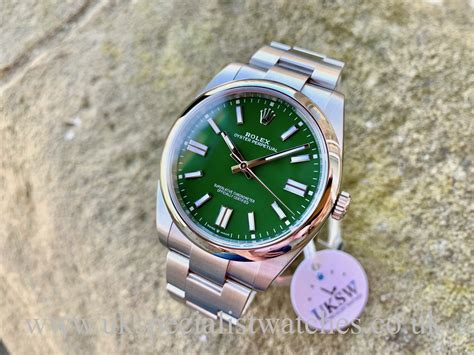 rolex oyster perpetual green face|rolex oyster perpetual 41mm green.